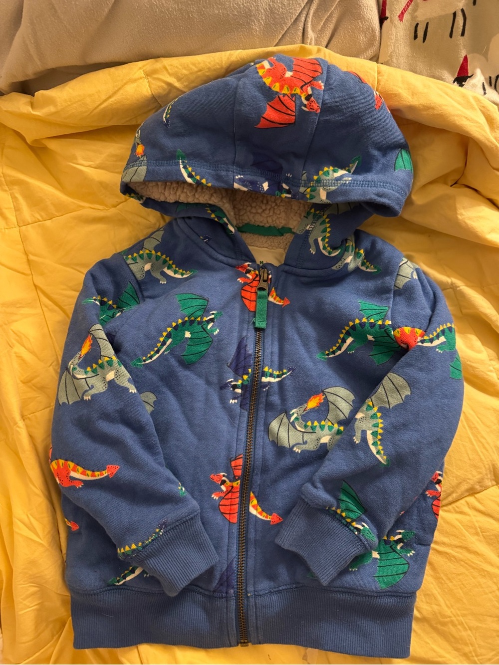 Mini Boden fleece hoodie size 3/4